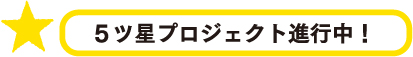 5ツ星プロジェクト進行中！