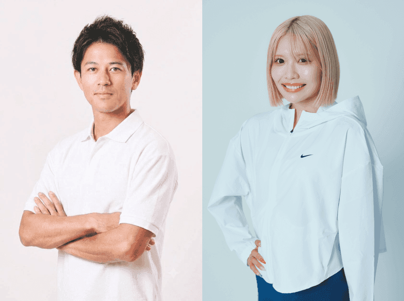 (左)江里口匡史さん(大阪ガス所属)　(右)中島ひとみ選手(長谷川体育施設所属)