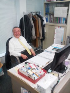 満足気な笑顔の会長